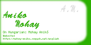 aniko mohay business card