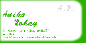 aniko mohay business card